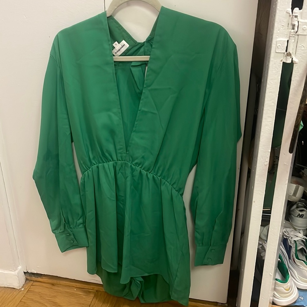 Green Superdown Romper